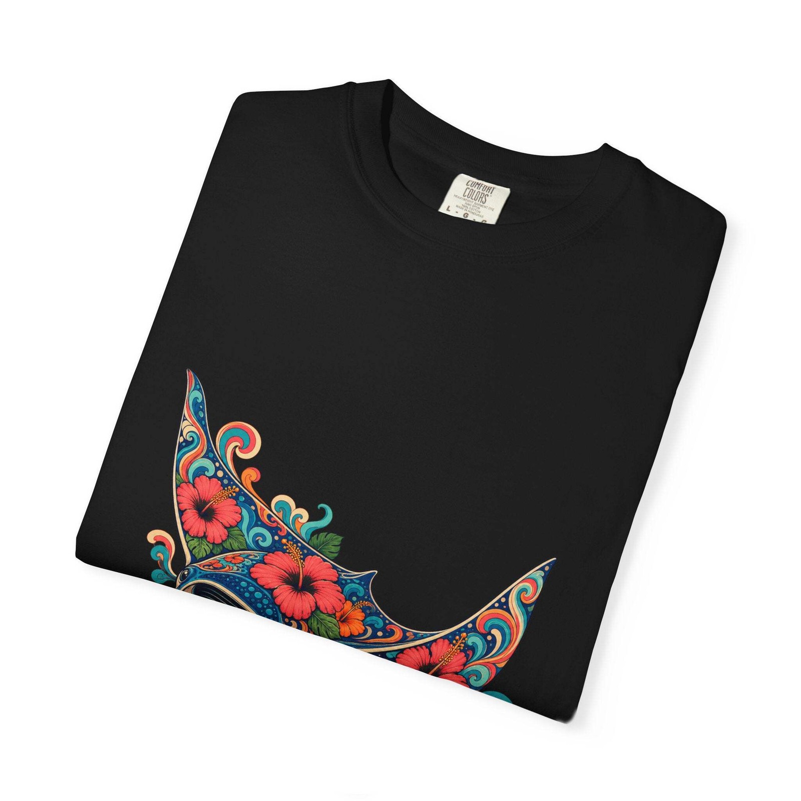 Psychedelic Hibiscus Manta Graphic Tee