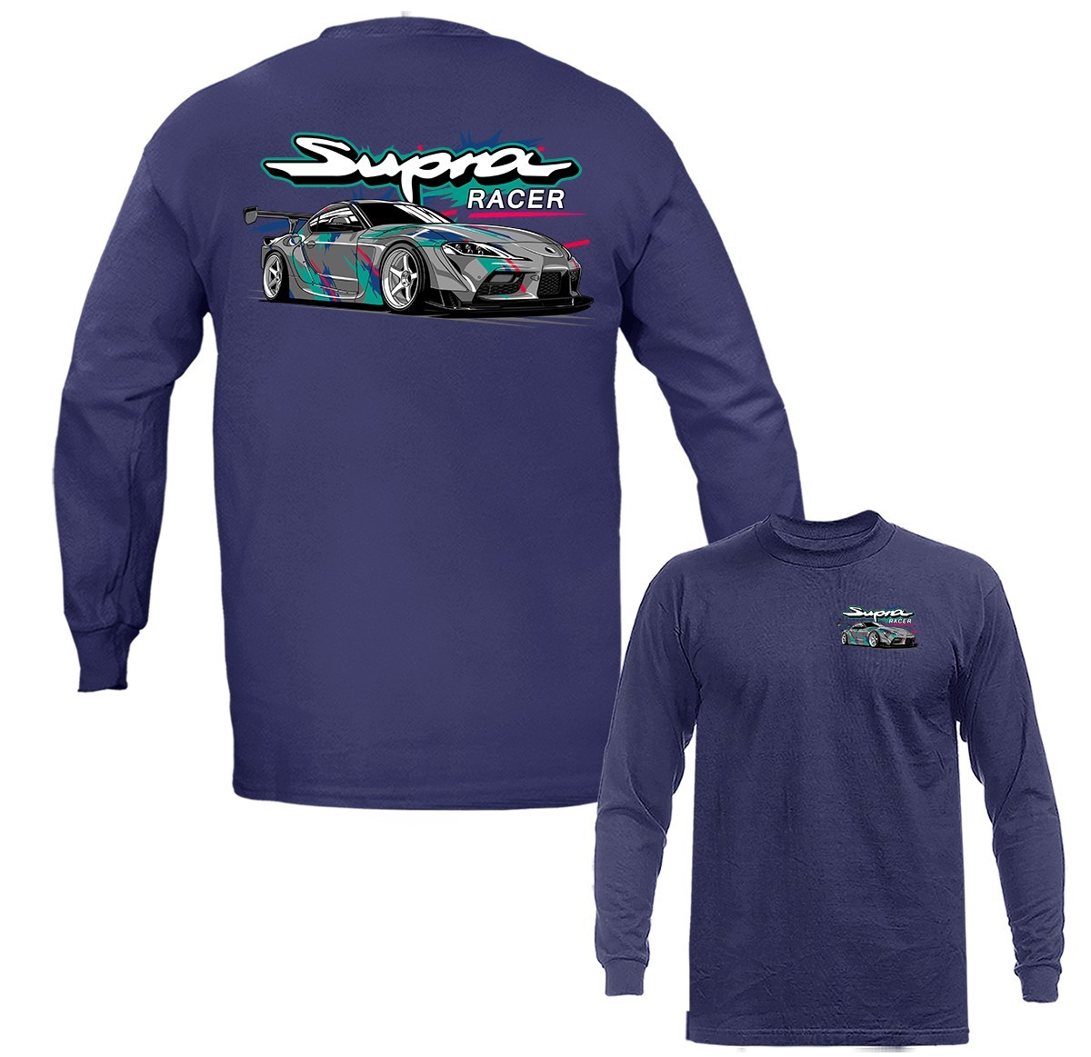 Supra Racer Imported Tuned Custom JDM Sports Car Long Sleeve T-shirt