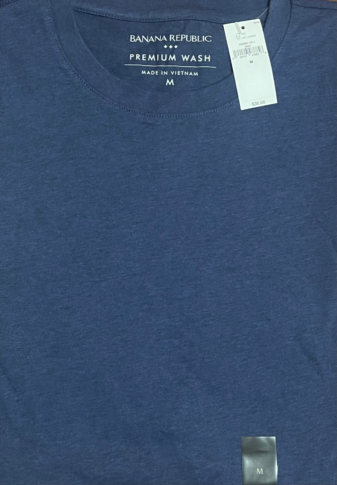 Banana Republic Men’s Short Sleeve Crew Neck Premium Wash T-Shirts S-XXL, Choice