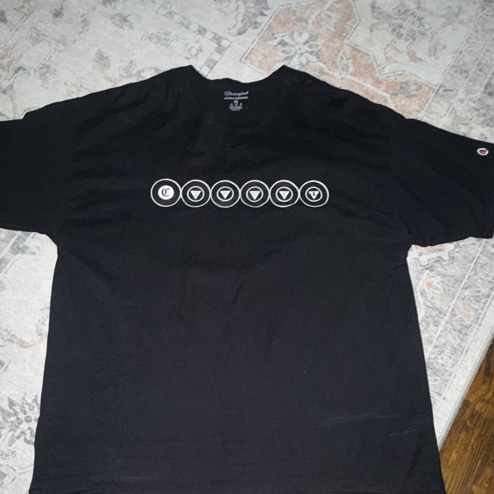 Champion Authentic Athleticwear Men’s 2XL Black Graphic Logo T-Shirt