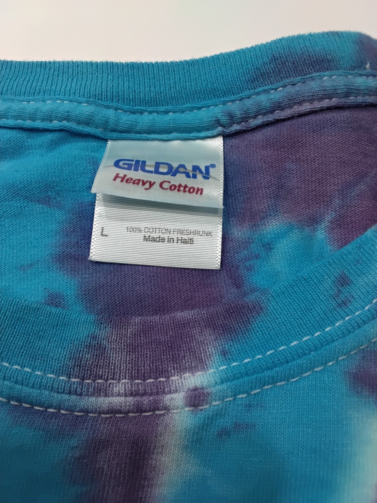 New Tie Dye Men’s T-Shirt Blue Purple Adult Large Multicolor Summer Spider