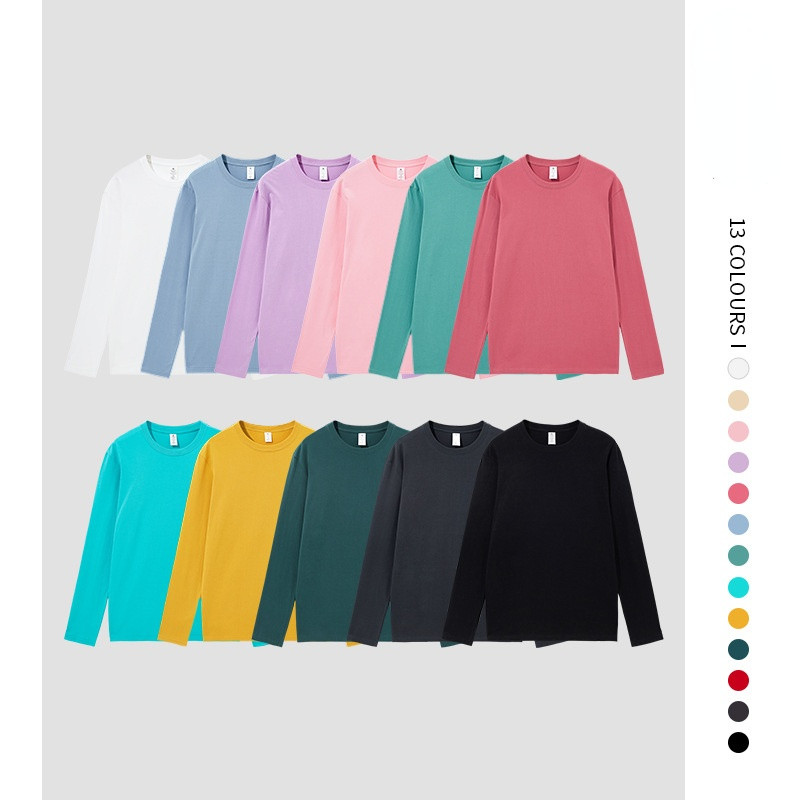 2026 Brand New Combed Compactall Cotton Heavy Round Neck Solid Color