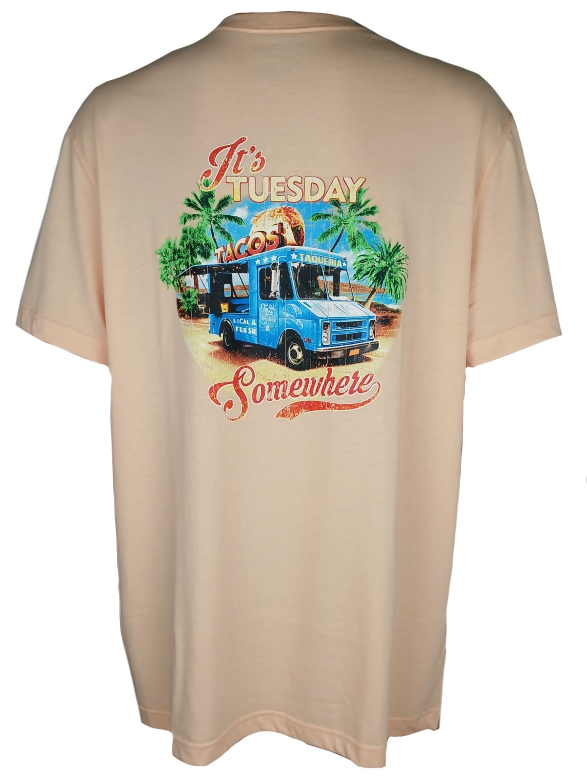 Caribbean Men’s Big &Tall Cotton Blend “Its Tuesday Some Where” Graphic T-Shirt
