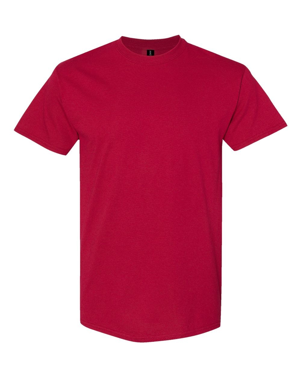 G 500 Gildan Heavy t shirt short sleeves round neck Cardinal red