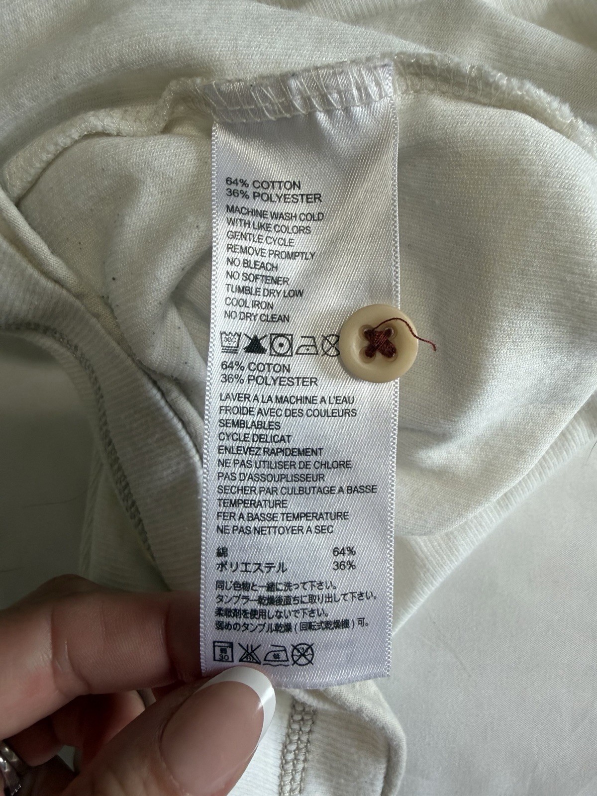 Tommy Bahama Men’s White Jeans Island Modern Fit Henley Long Sleeve Tee S