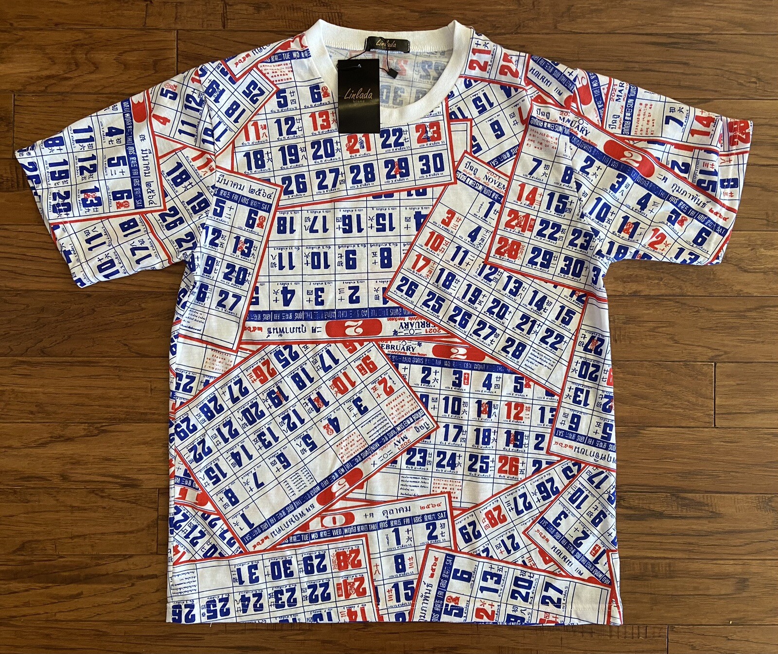 Linlada Brand Calendar Shirt Multi color New With Tag *( See Photos For Sizing)*