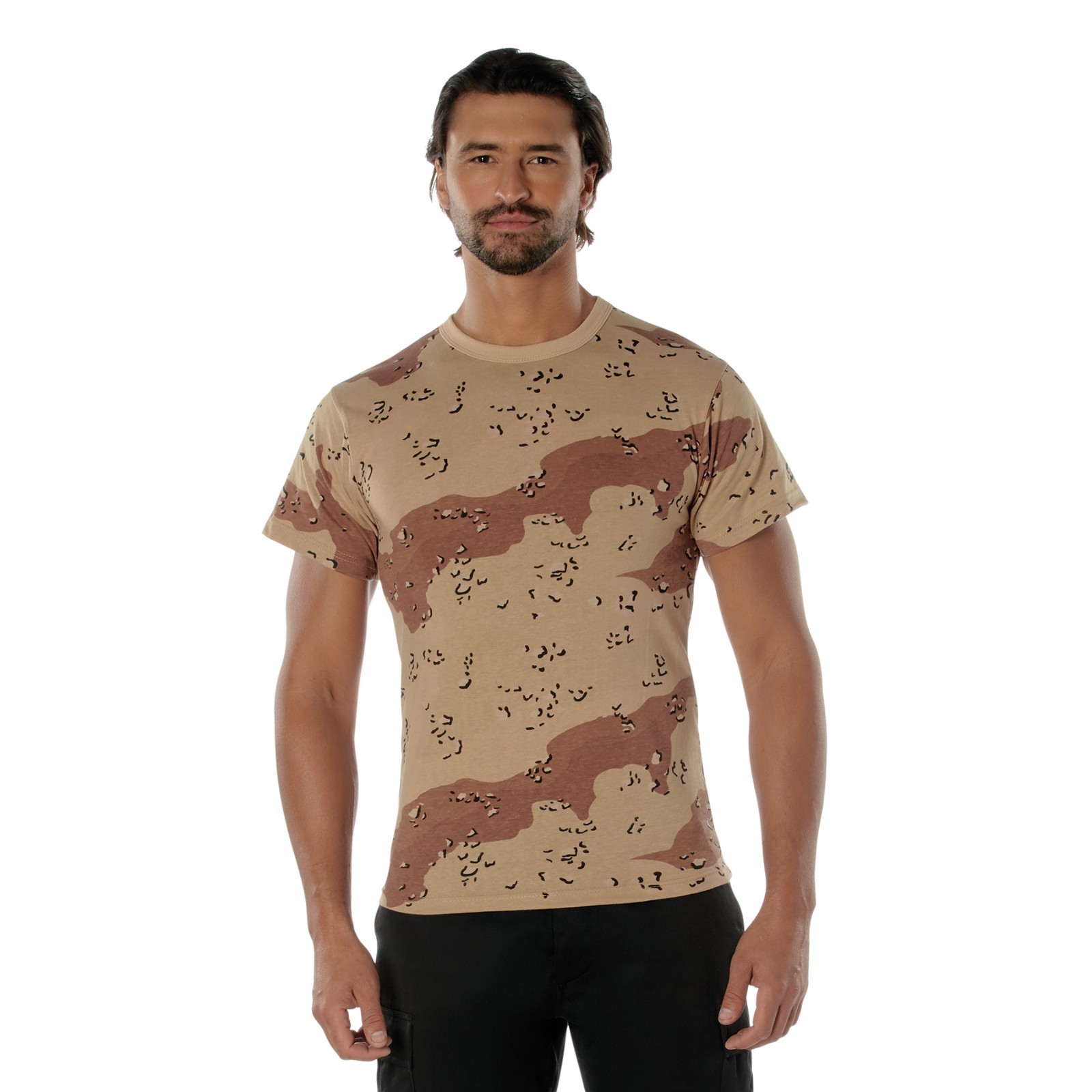 Rothco 6 Color Desert Camo T-Shirt Chocolate Chip Camo Cotton/Poly Tagless Shirt