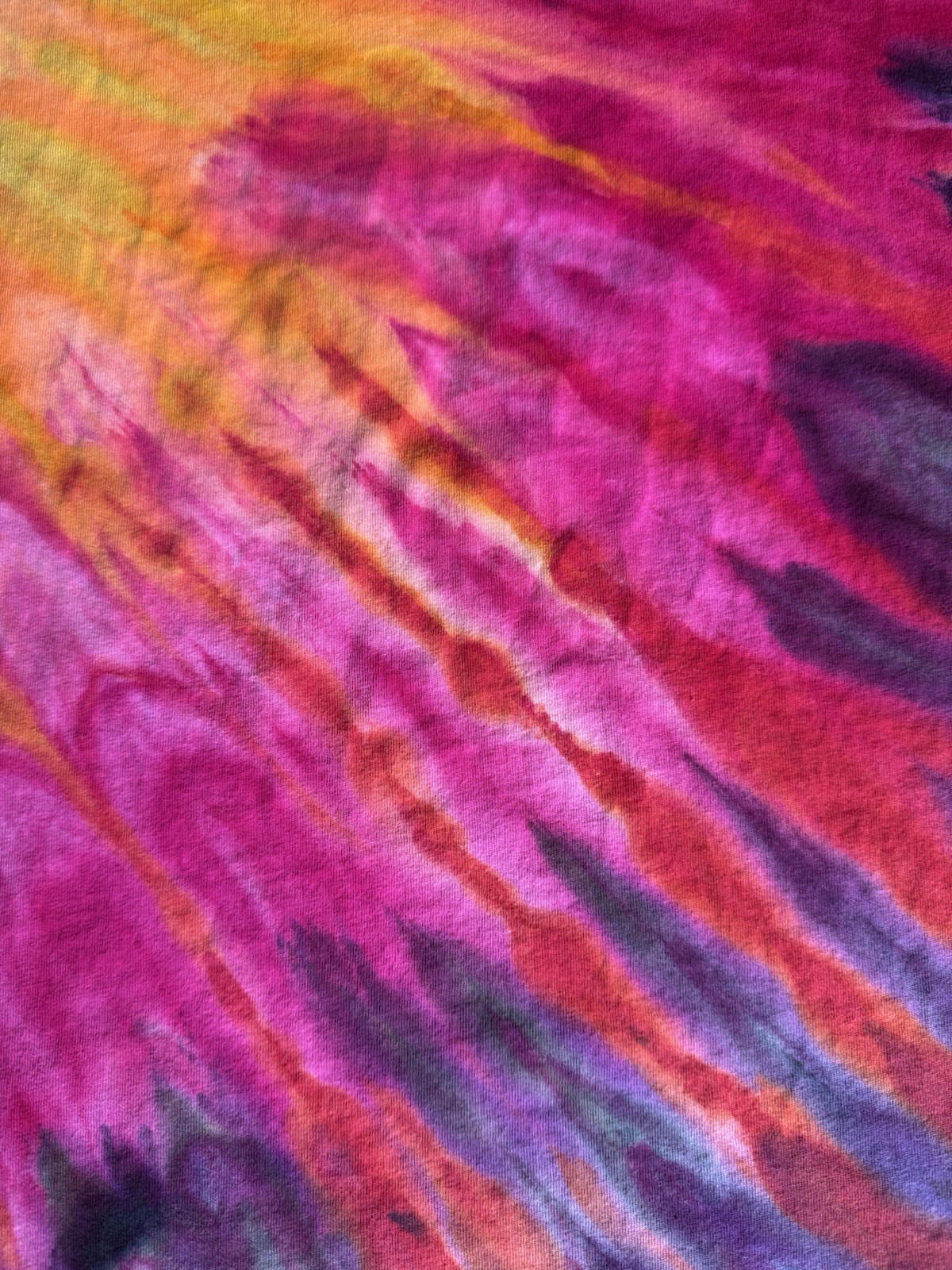 Ice Dyed T Shirt Sunburst Pattern Starburst Candy Color Inspired Size L Runs Sm