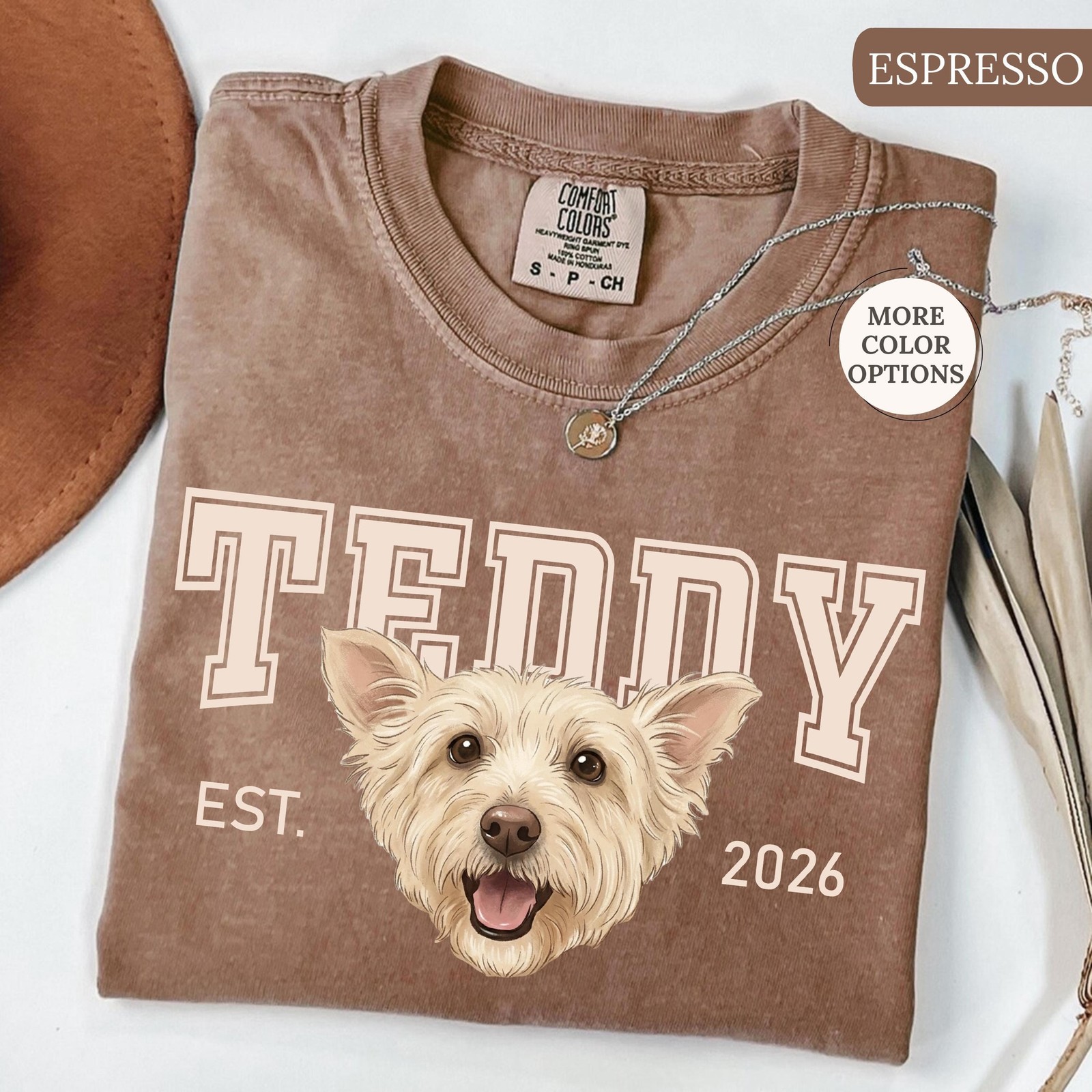 Comfort Colors Custom Pet Photo Shirt Personalize Pet Name Tee Dog Mom Shirt