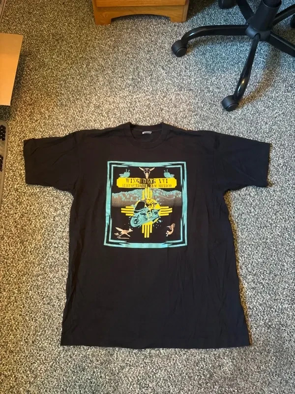 Y2K Vintage 90s Single Stitch Albuquerque, New Mexico biker T-shirt