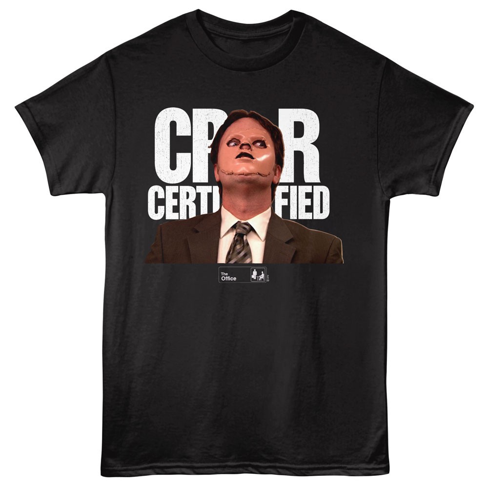 The Office TV Show Halloween Dwight Schrute CPR Certified Men’s T Shirt