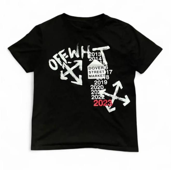 Rare Off-White Virgil Abloh x Dover Street Market Tee Reprint Graphic S-5XL