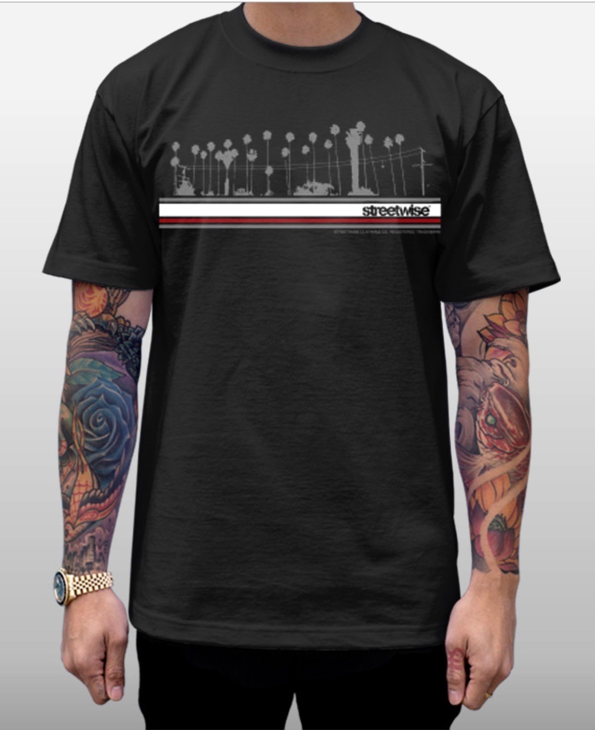Streetwise Las Palmas Graphic T-Shirt Black M-L-XL-2XL-3XL-4XL-5XL