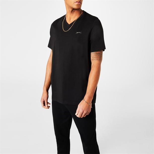 Mens Slazenger 100% Cotton V Neck T Shirt XS S M L XL XXL 3XL 4XL BNWT