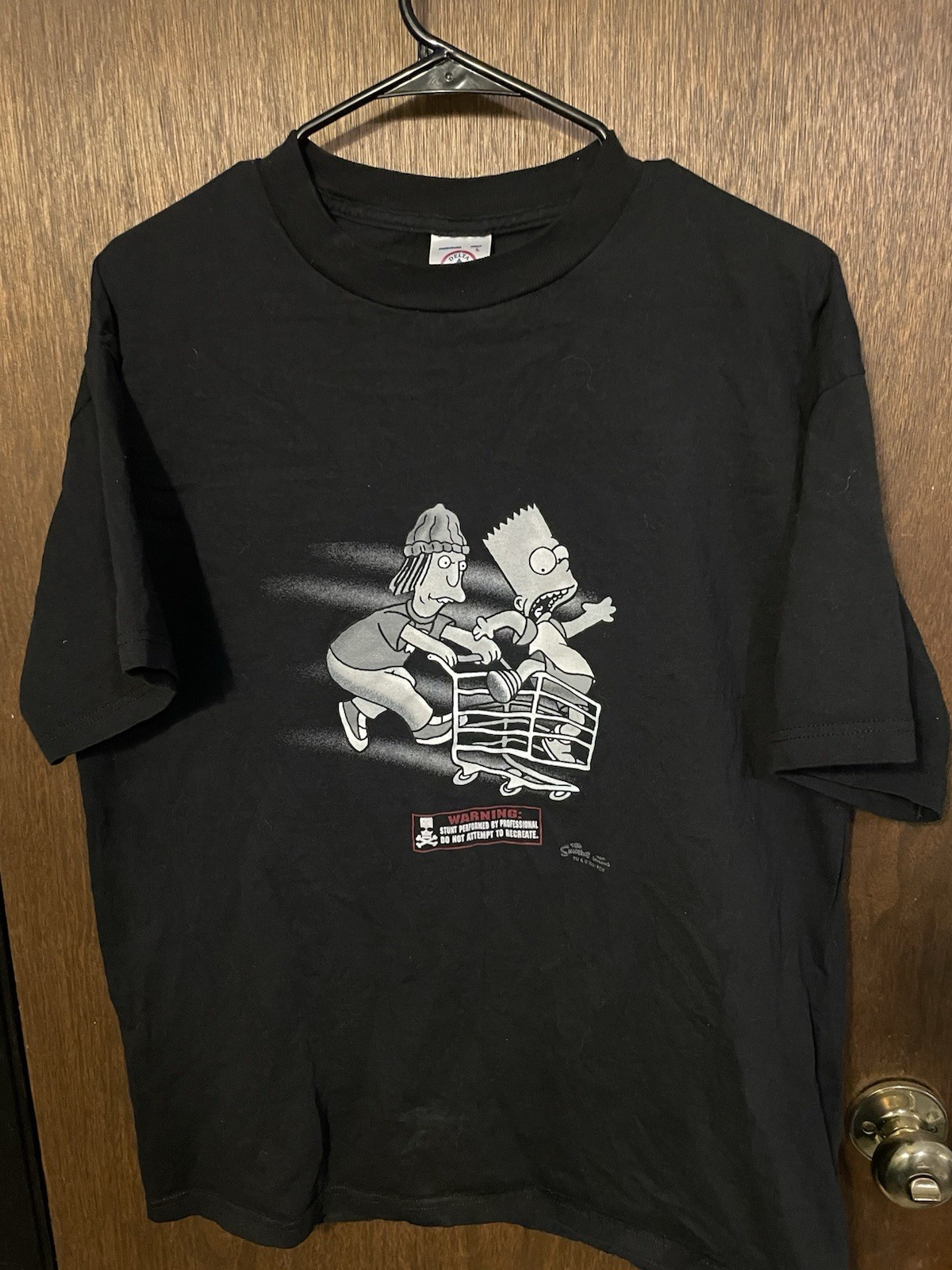 Vintage 2001 The Simpsons Bart Simpson Skateboard T Shirt Delta Pro Weight L