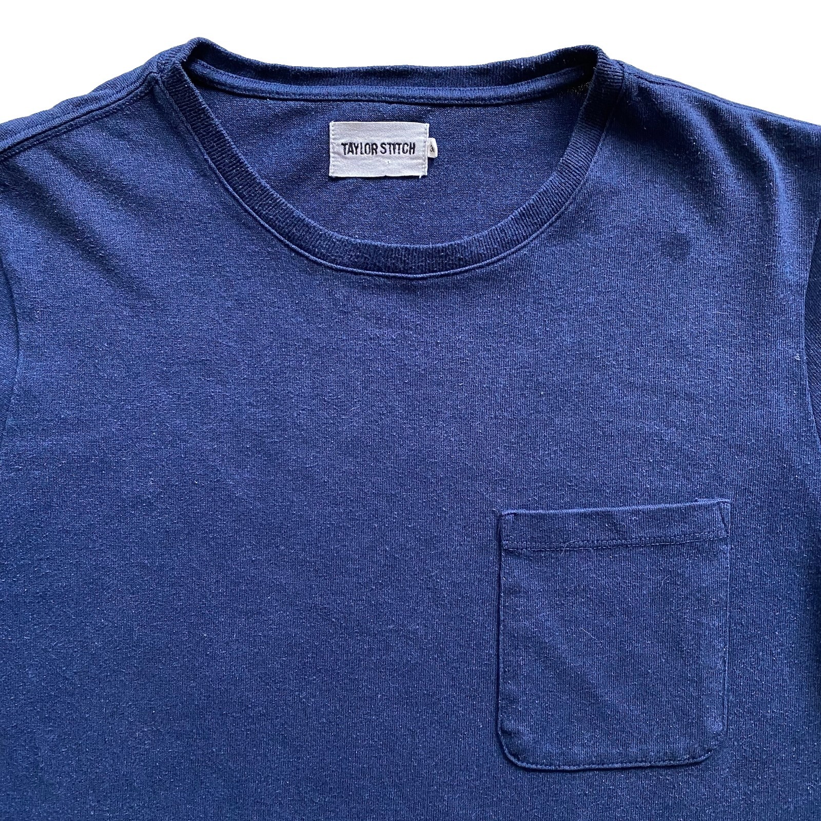 Taylor Stitch Heavy Bag Pocket T Shirt Blue Indigo Medium 38