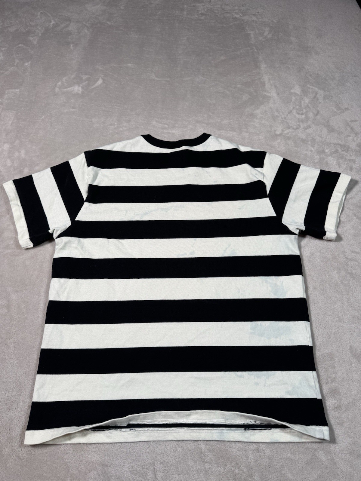 Non Stock MFG Striped Shirt Size Large Thick Cotton Single Stitch