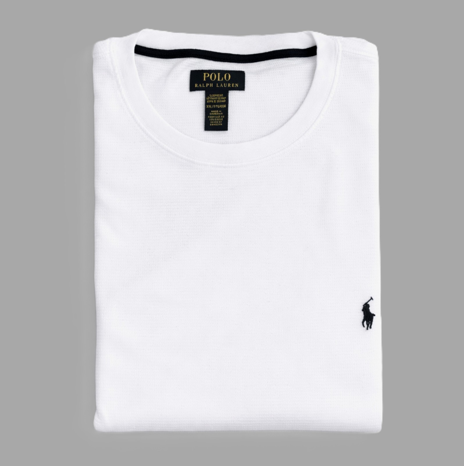 NWT – POLO RALPH LAUREN Mens Waffle Knit Thermal Long Sleeve Shirt WHITE – S-XXL