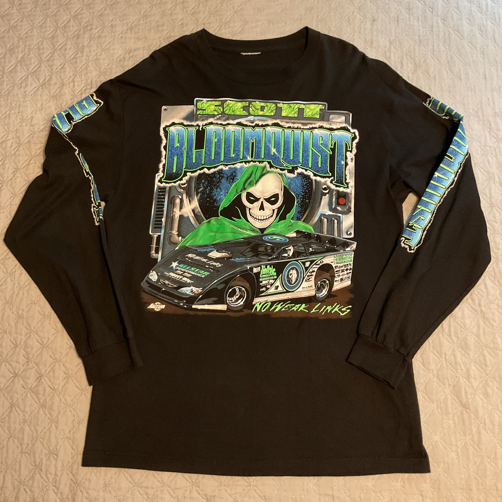 Scott Bloomquist Dirt Track Racing Long Sleeve Shirt No Weak Links L No Tag