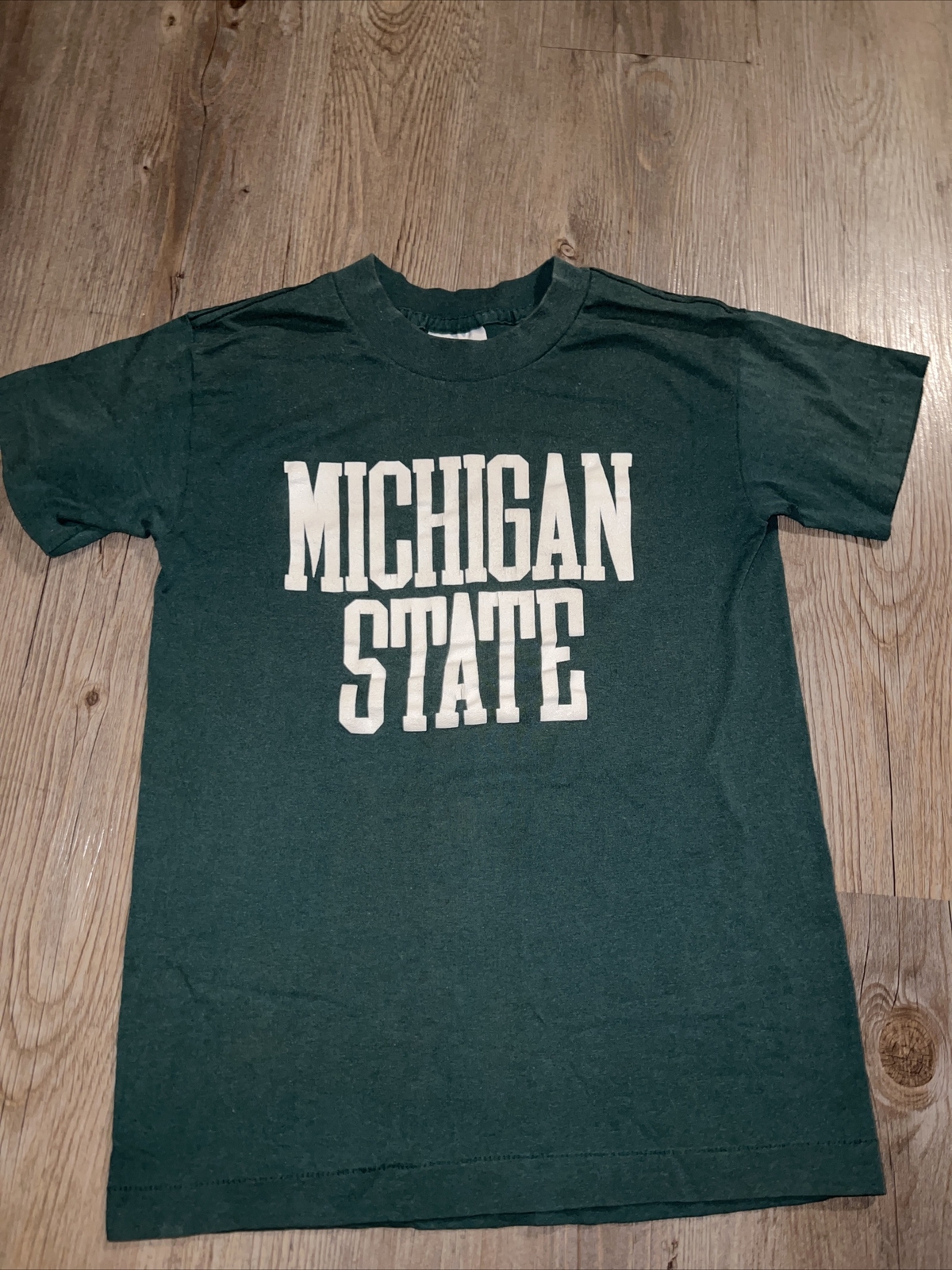 Vintage Michigan State T Shirt USA Made Single Stitch Size Youth Large 14/16
