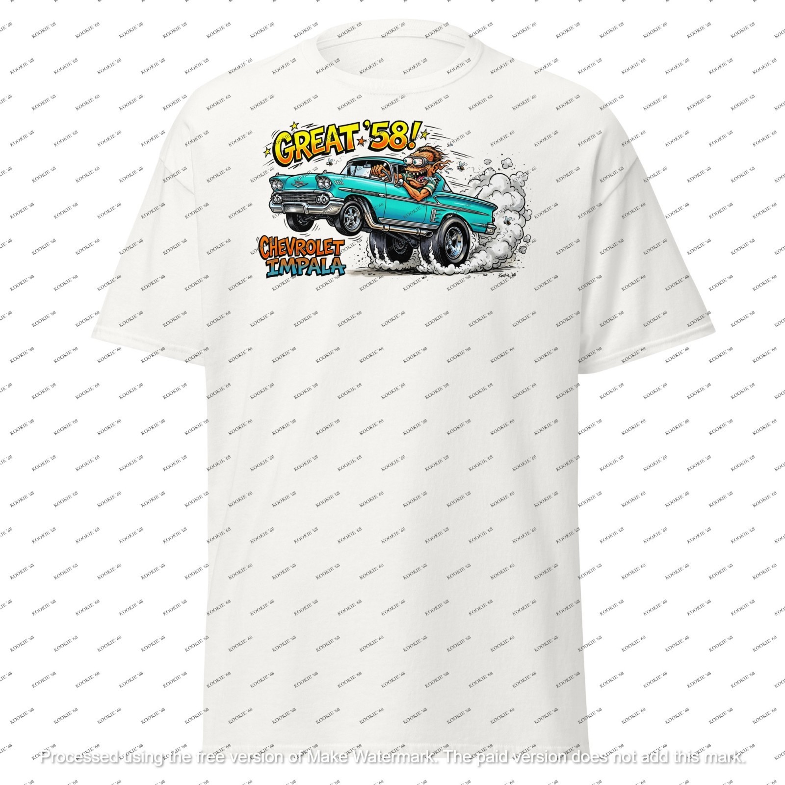 ’58 Chevy Impala New Roth Style Pro Street Machine Gasser Monster Weirdo T-Shirt