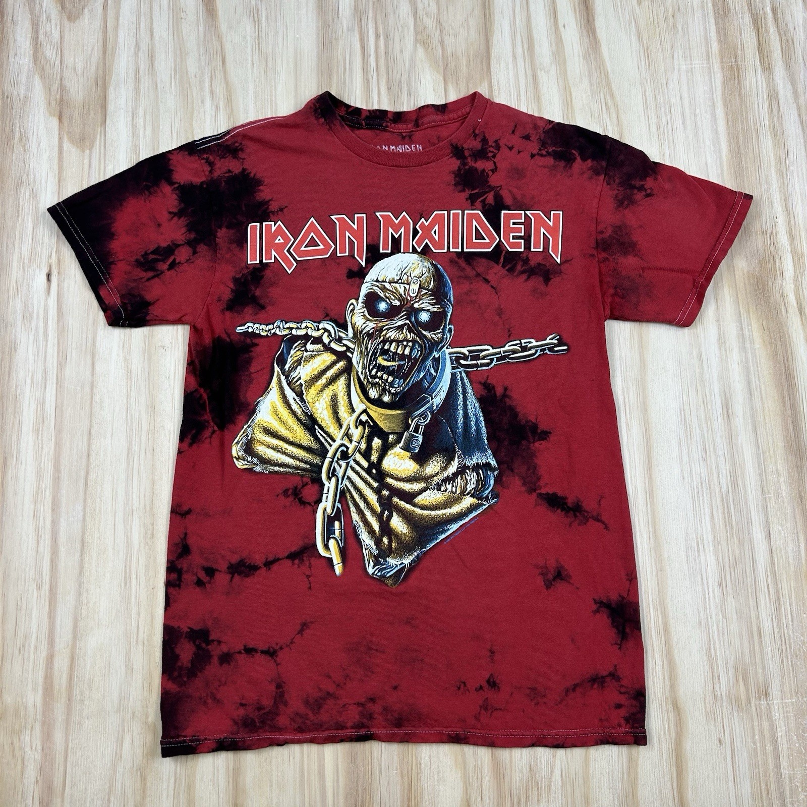Iron Maiden Piece of Mind Eddie Double Sided Graphic T-Shirt S Metal Band Tee