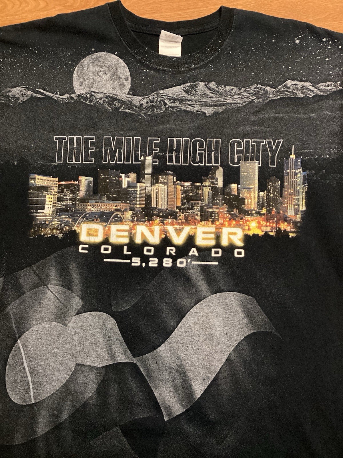 Vintage Y2K Denver 5280 Mile High City AOP Shirt Size XL