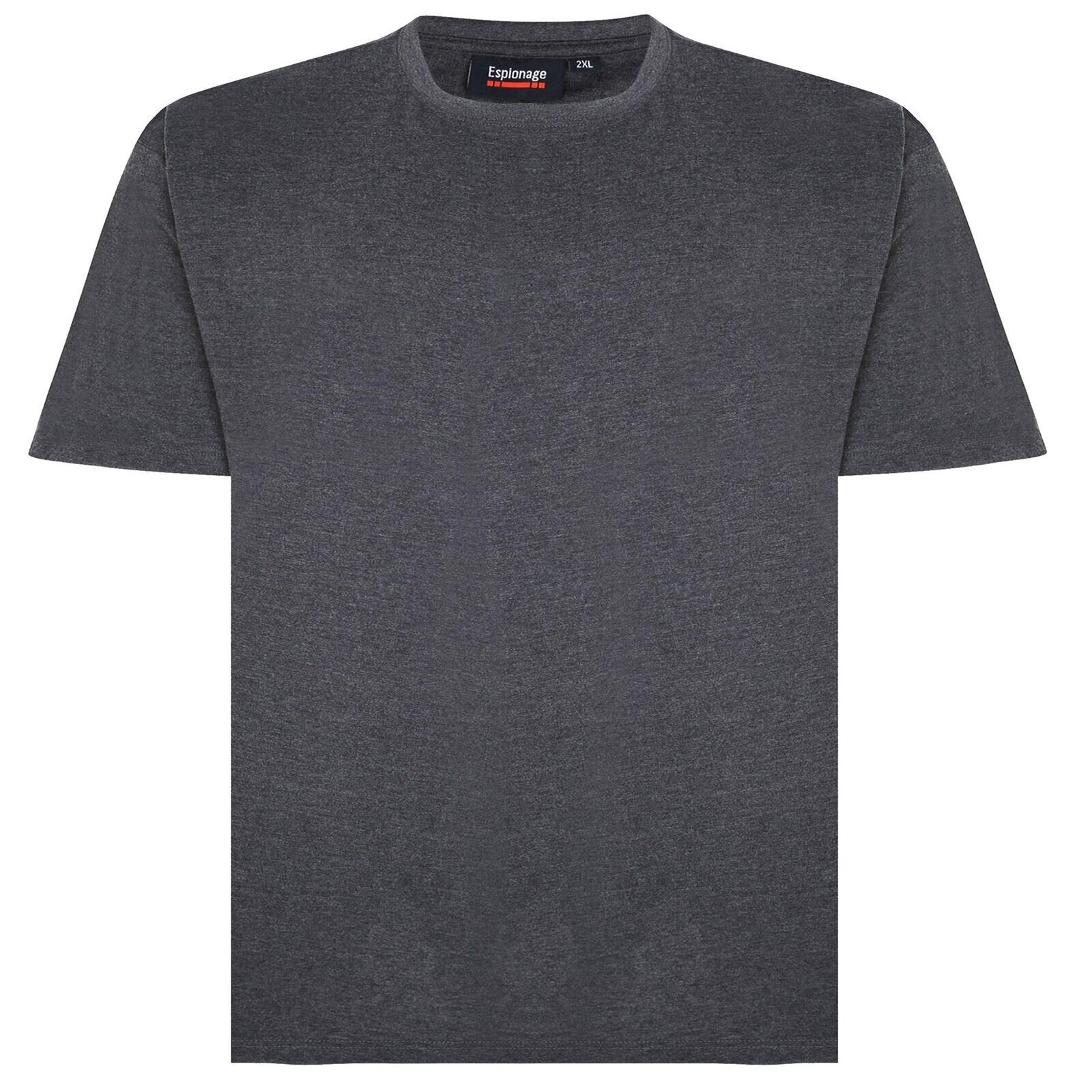 Espionage Men’s Plus Size Poly Cotton Tee Shirt Marl Colours XXL-8XL, 3 colours