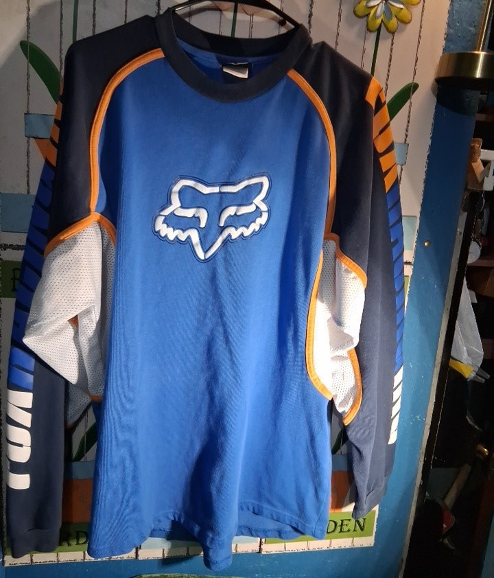 Fox Racing Fox Head Logo Graphic Raglan Long Sleeve Crew T-Shirt Men’s XL