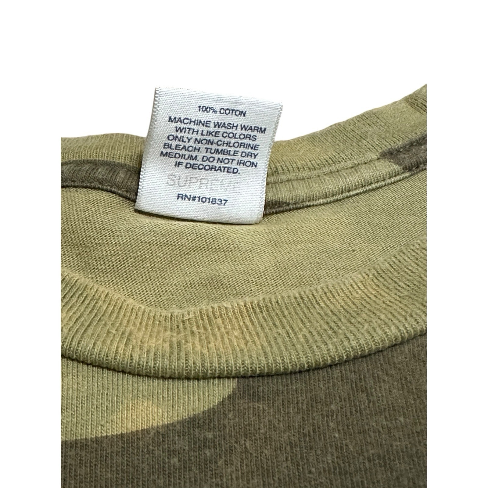 Supreme Camo T Shirt Large Police ICE Atmosphere Urine Skateboards Large
