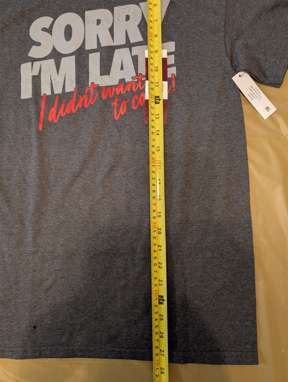 NWT D&M Human Graphic T-Shirt “SORRY I’M LATE I didnt want to come!” Men’s Small