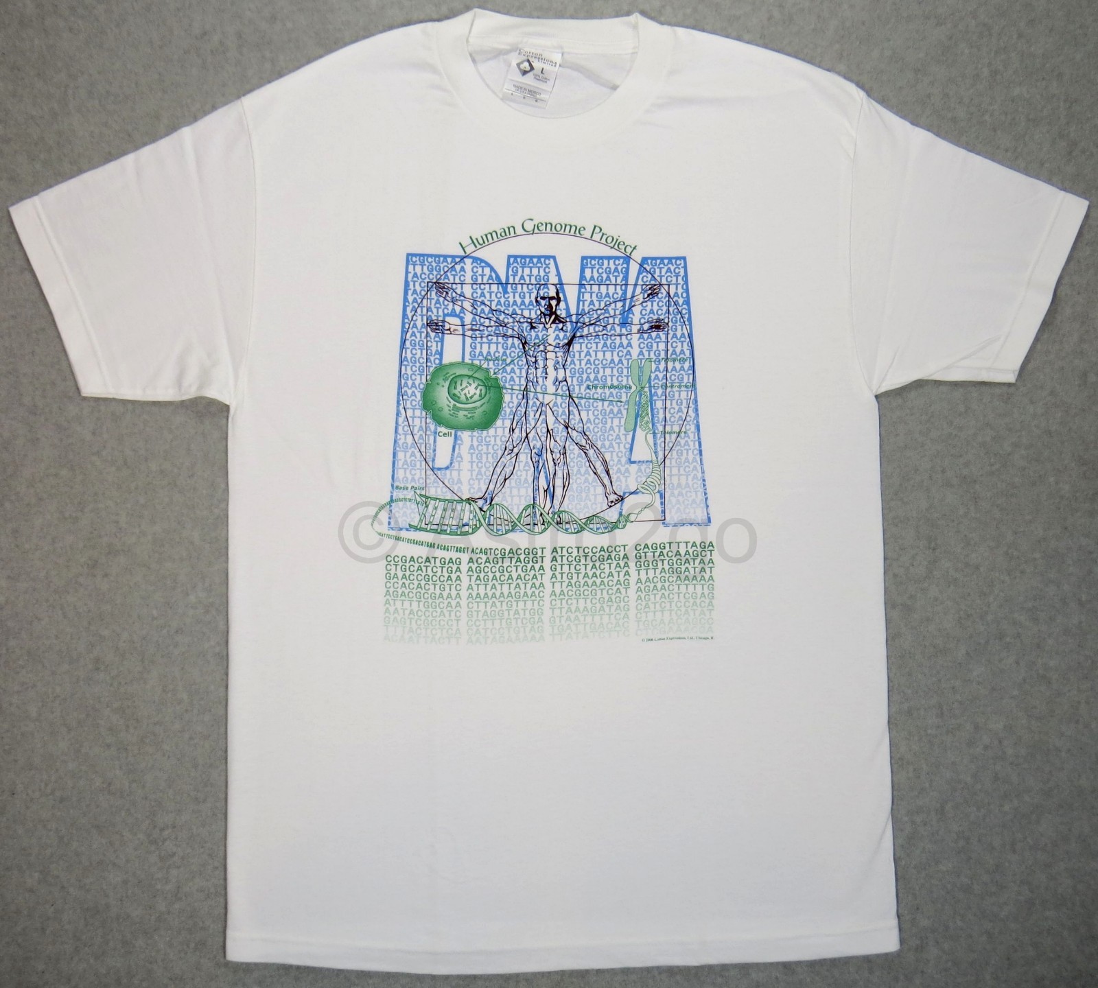 HUMAN GENOME PROJECT–DNA Chromosomes Helix Biology Life Science T shirt M-3XL