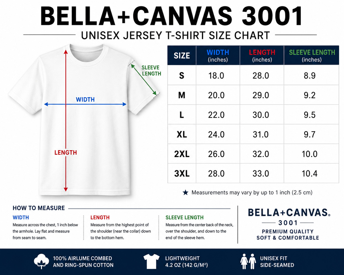 Bella+Canvas 3001 Unisex Jersey