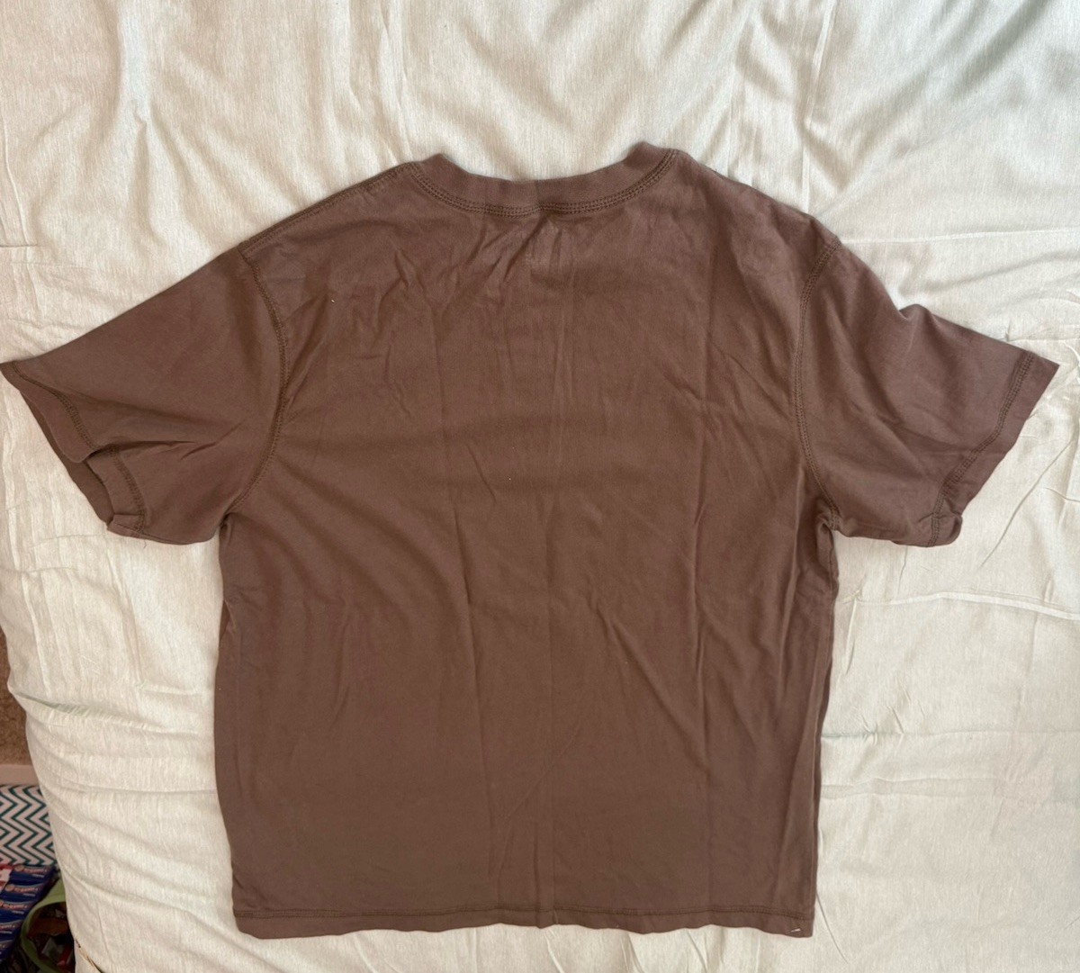 Sonoma Men’s Brown Solid Henley Short Sleeve Cotton Knit T-Shirt M/L
