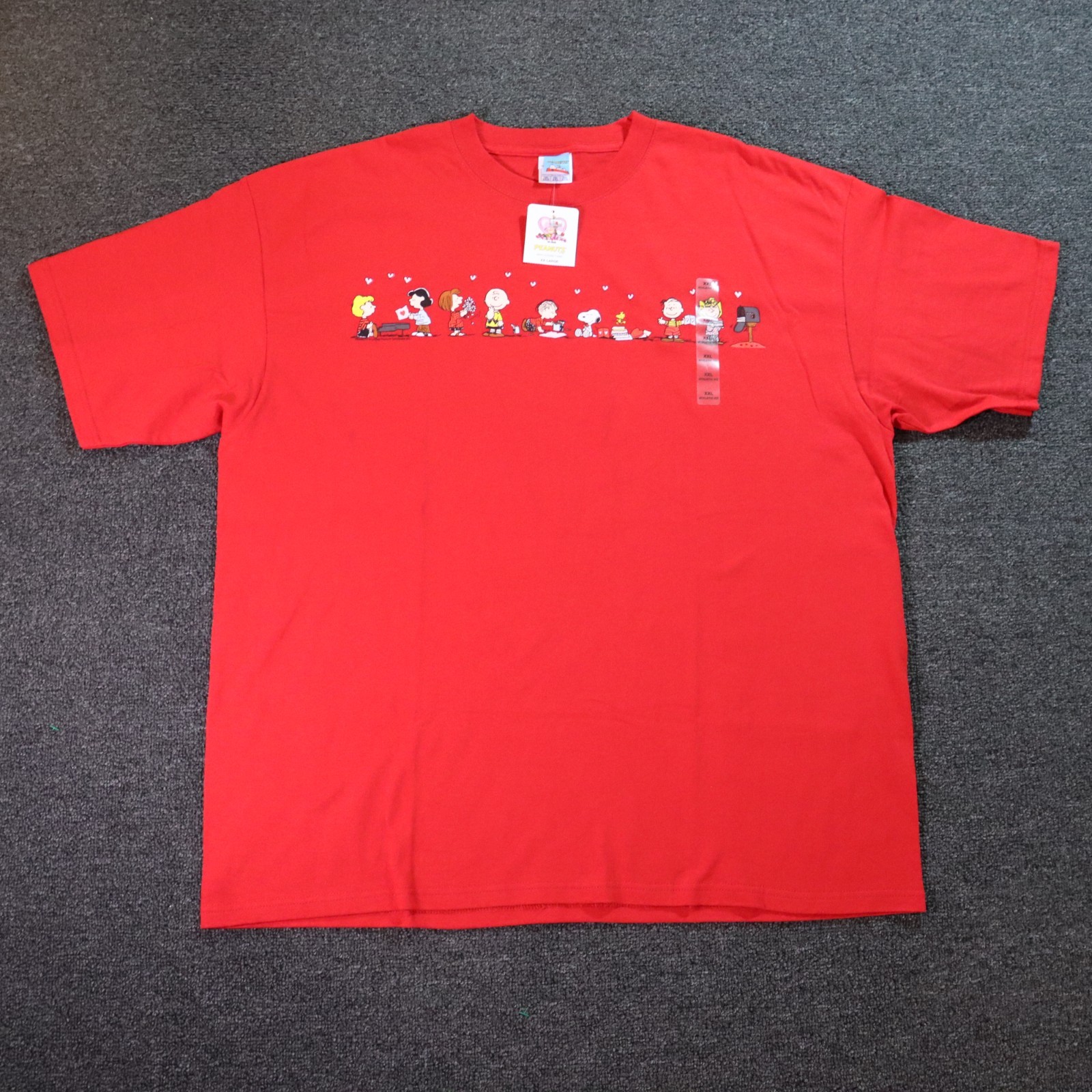 Vintage 2000’s Peanuts Mens 2XL Red T Shirt NWT Charlie Brown Christmas Cartoon