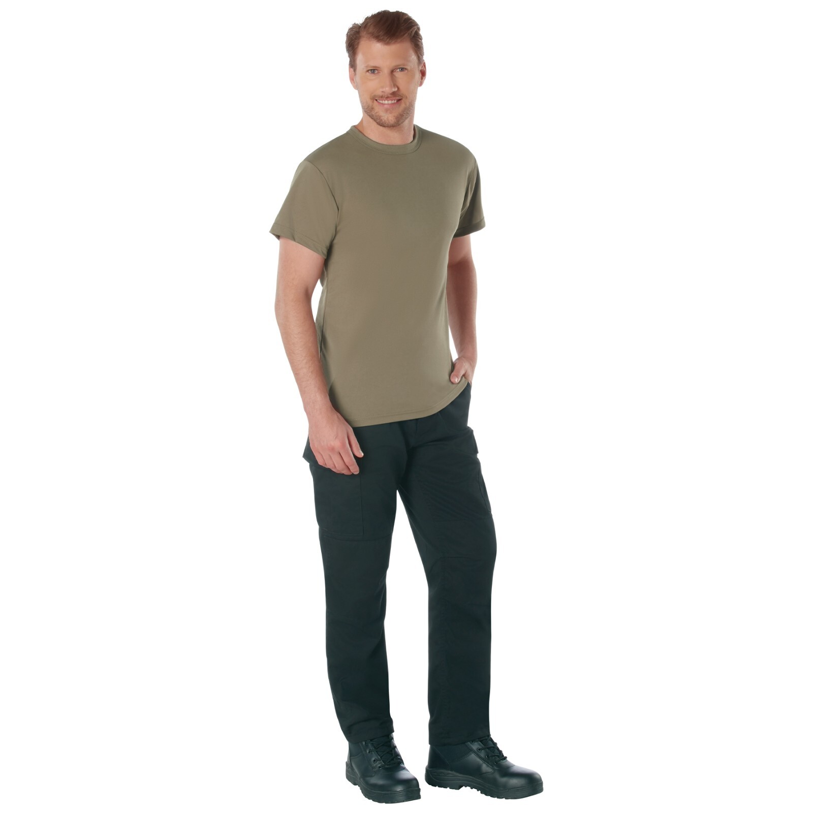 Mens Coyote Brown Quick Dry AR 670-1 Compliant Moisture Wicking Tee Shirt TShirt