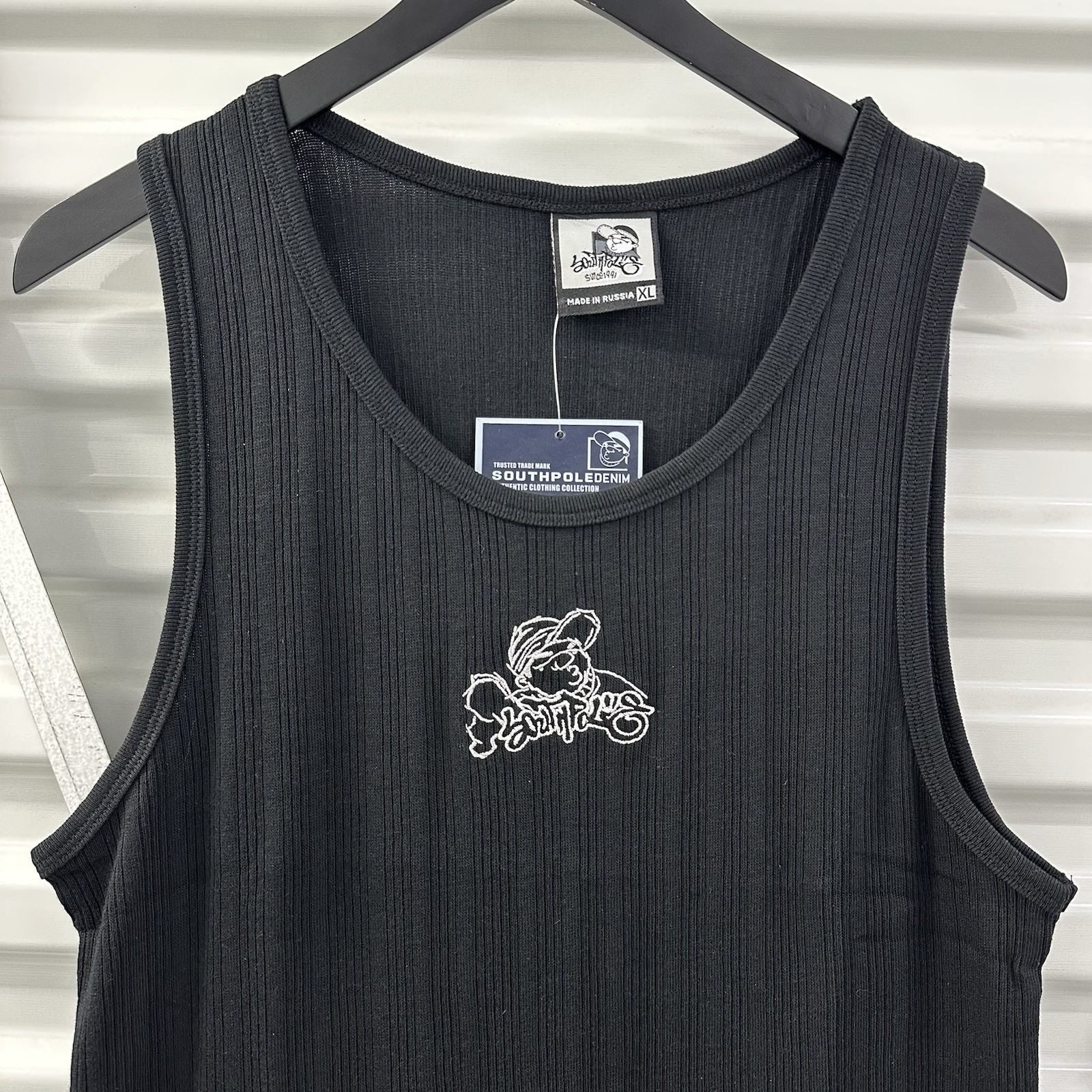 Vintage Southpole Tank Top T Shirt Black XL DEADSTOCK Y2K Baggy B-Boy Hip Hop Og