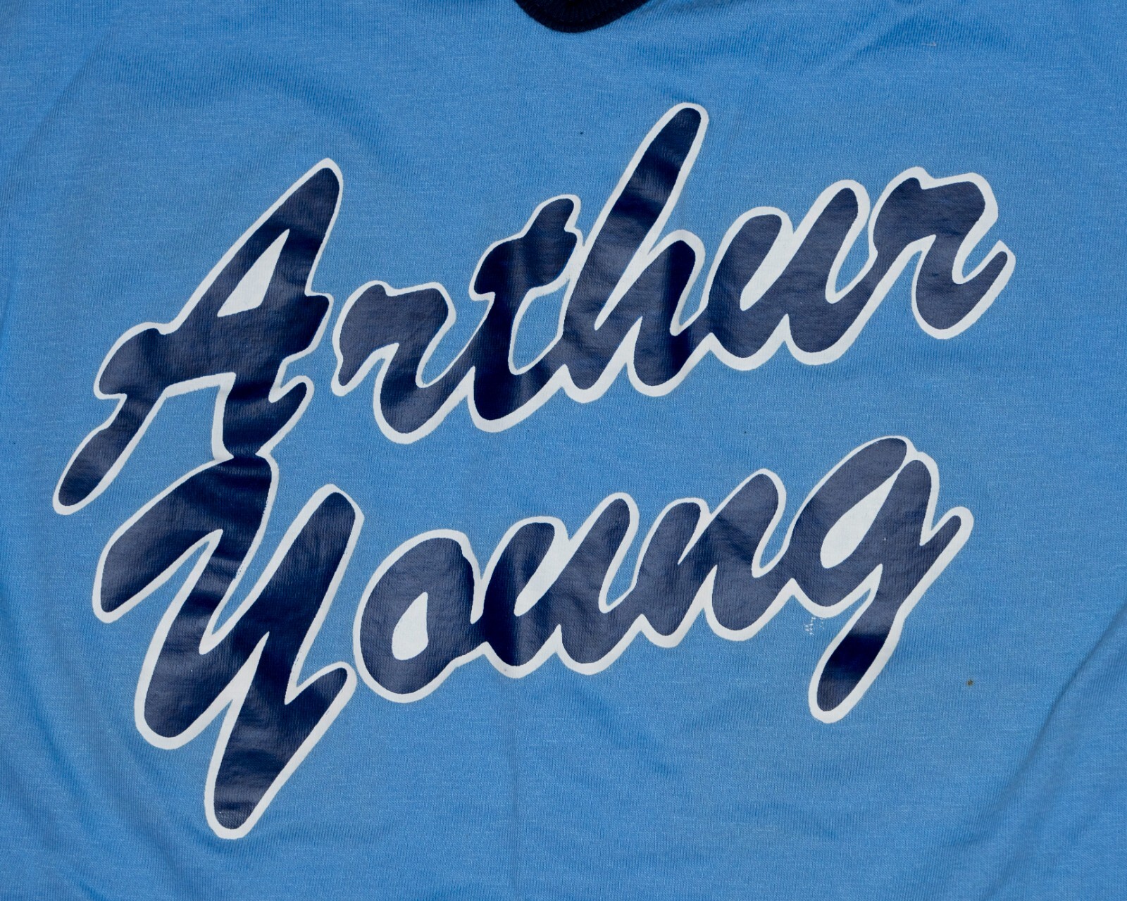 Vtg 80s Arthur Young #22 Men’s T-Shirt Blue Athletic Ringer Stripes Mesh Sz M