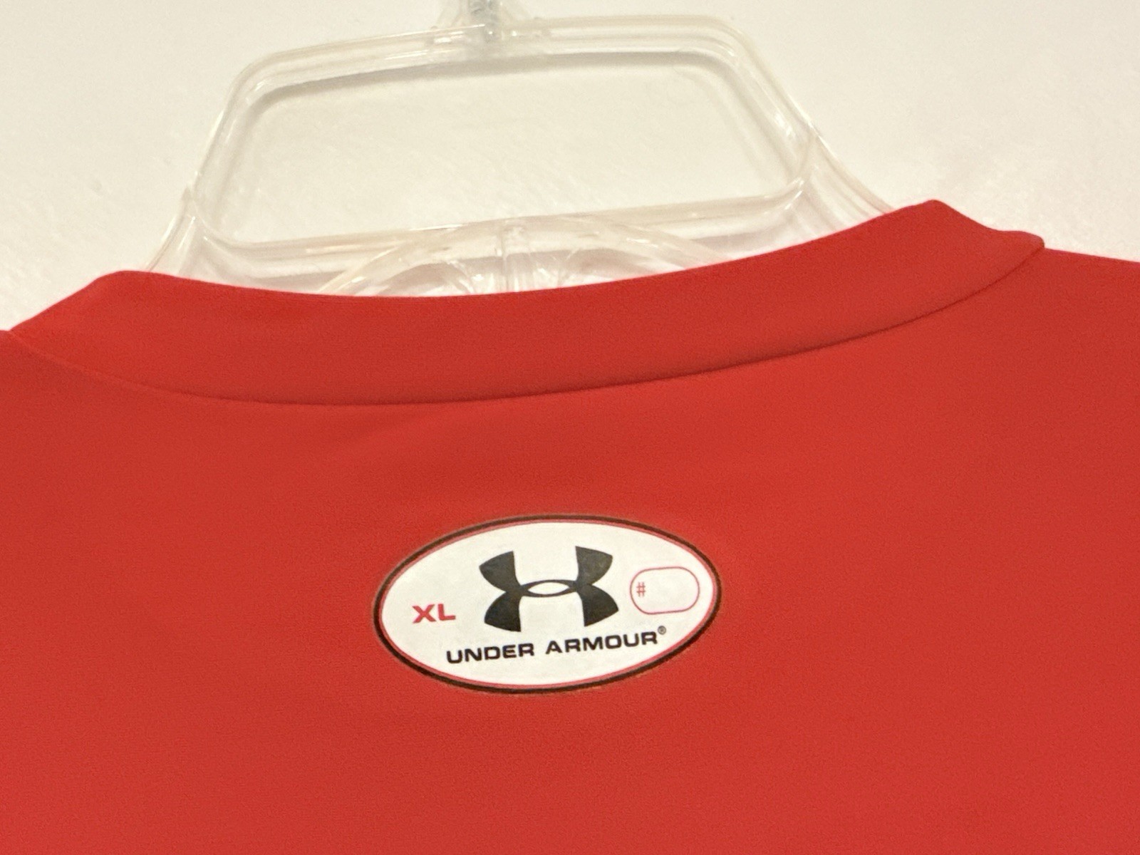 Under Armour HeatGear Men’s Compression Shirt Size XL Red Long Sleeve Top