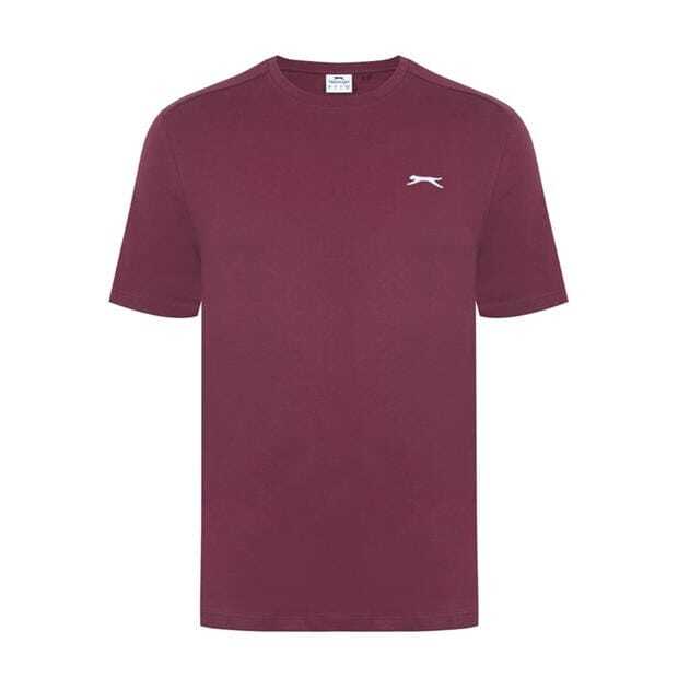 Mens Slazenger 100% Cotton Plain Crew Neck T Shirt XS S M L XL XXL 3XL 4XL BNWT