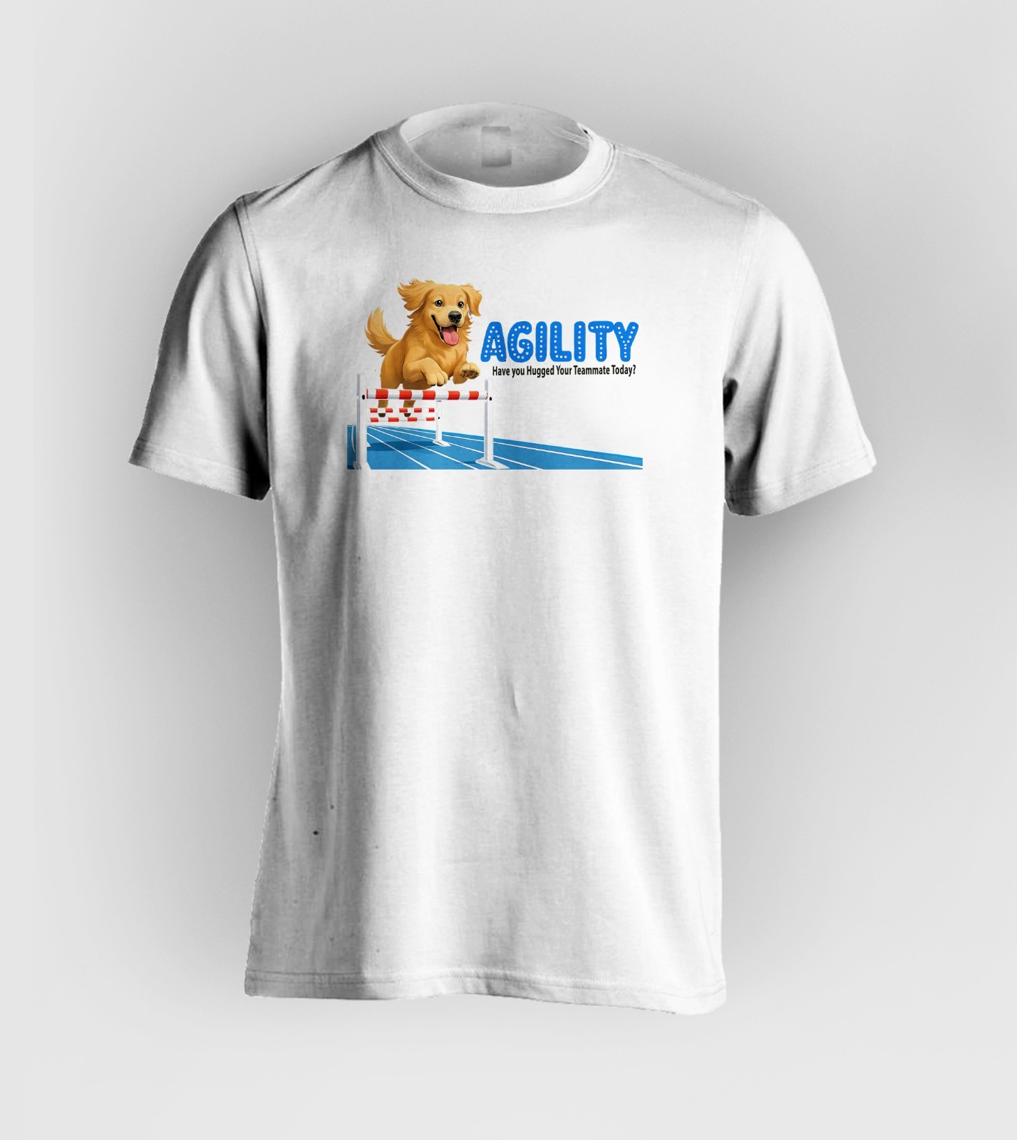 DOG AGILITY – Golden Retriever – Have You Hugged Your Teammate Today?