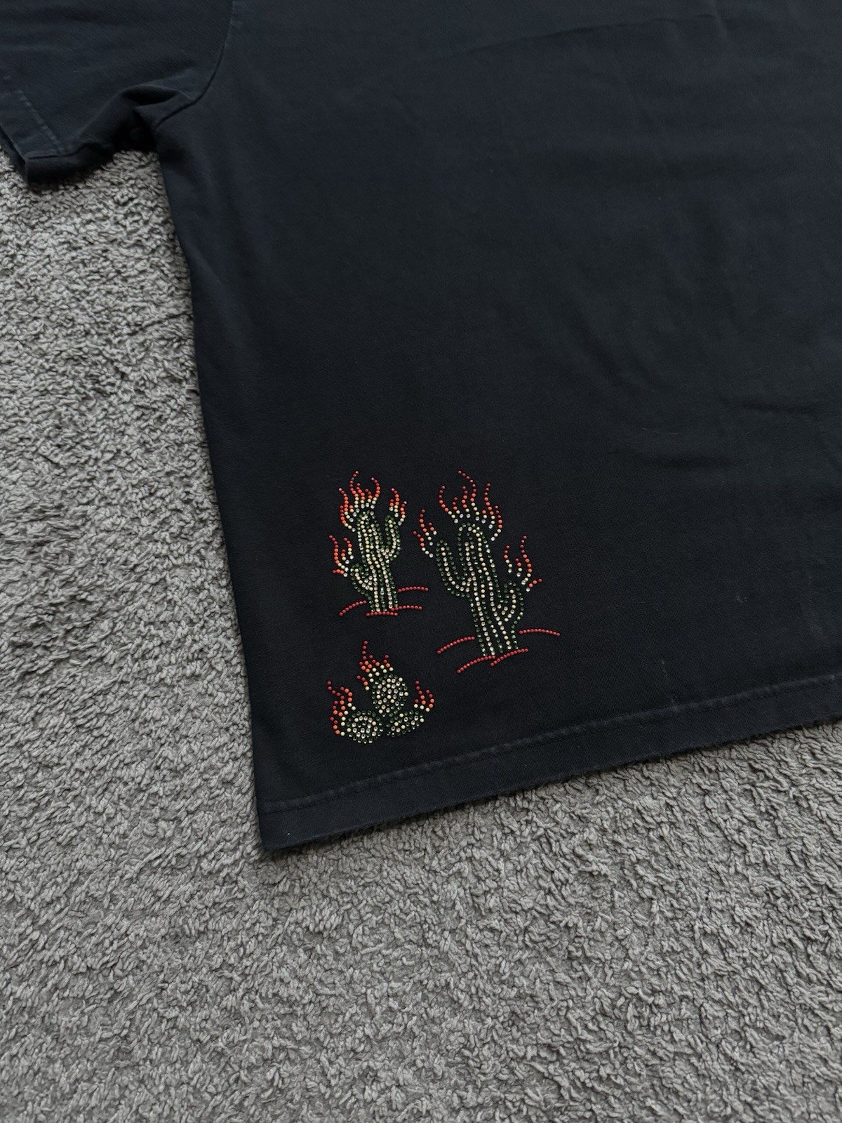 Air Jordan Flight Graphic Travis Scott Cactus Jack Beaded T-Shirt Size XXL