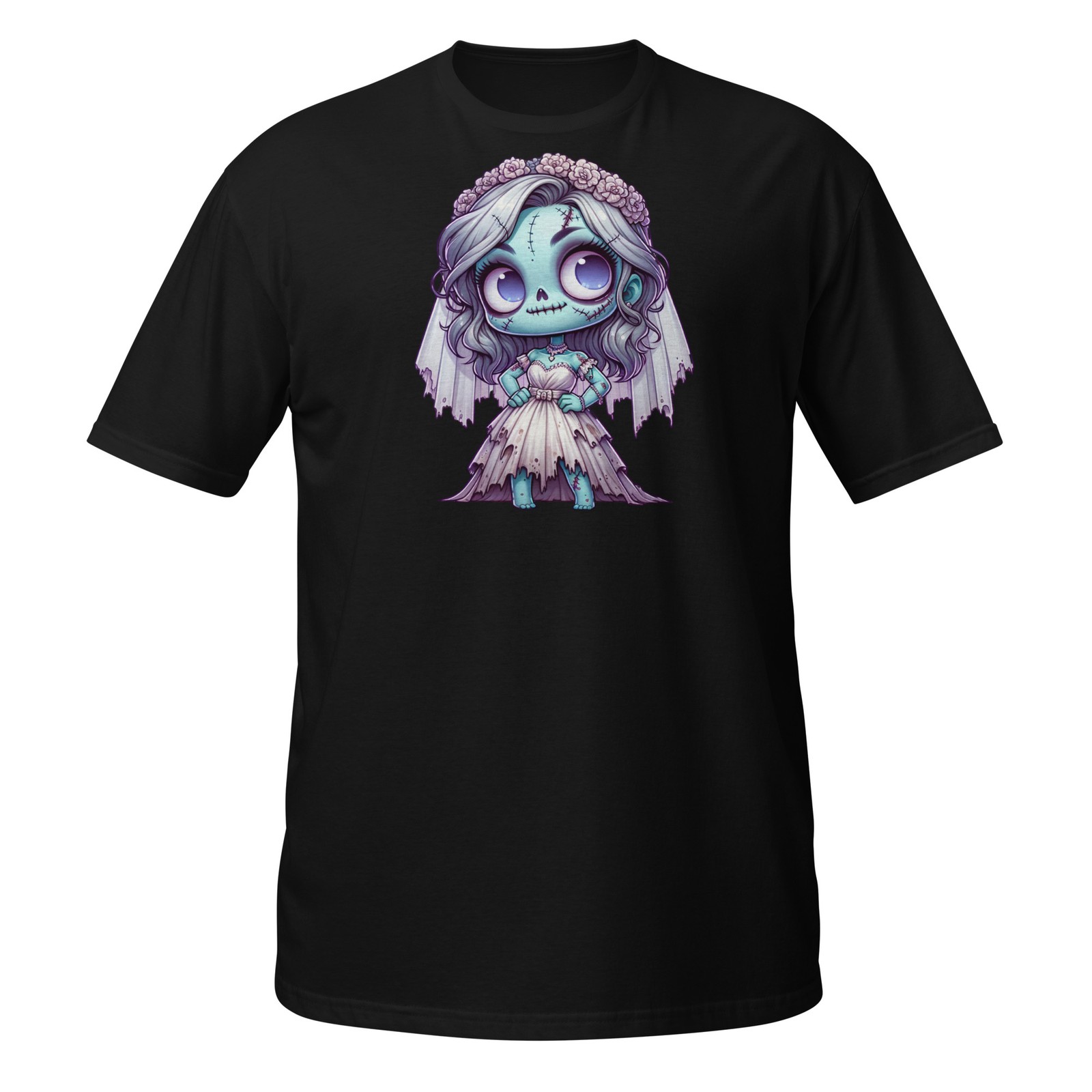Cute Zombie Bride Shirt – Blue Undead Wedding Girl