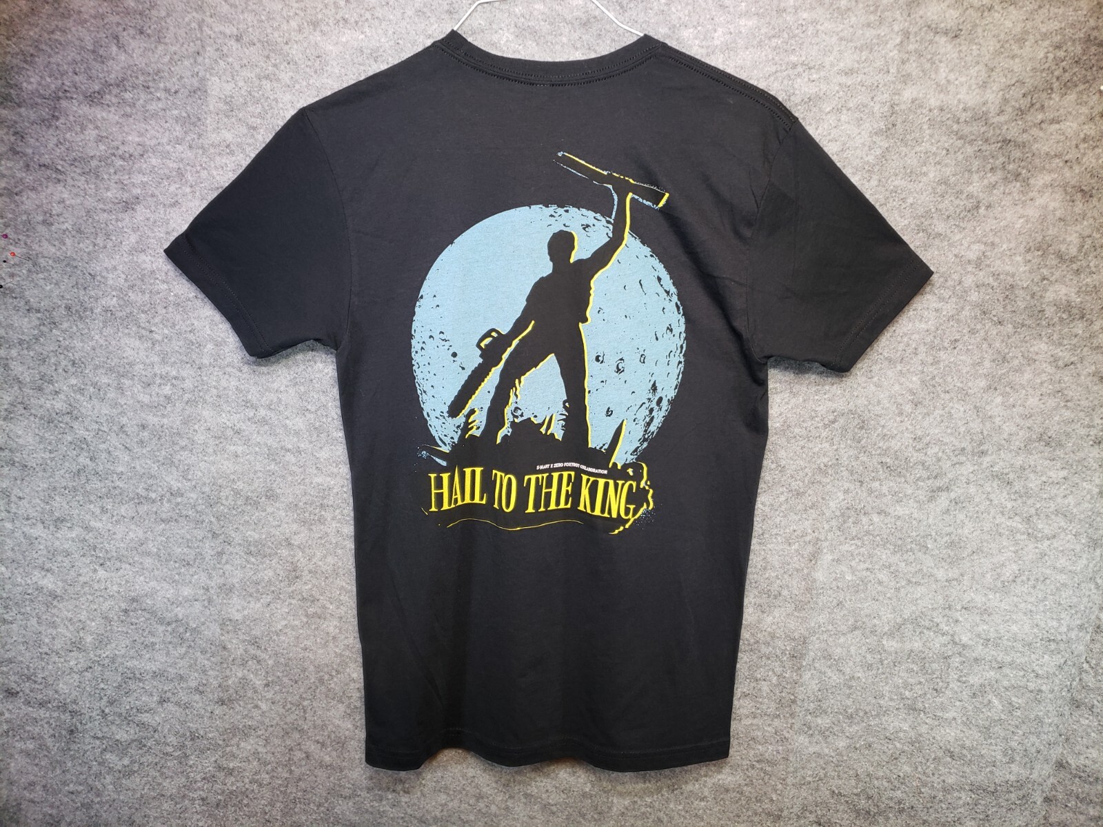 Zero Foxtrot Evil Dead ASH Hail To The King Boomstick Black T-Shirt Size S