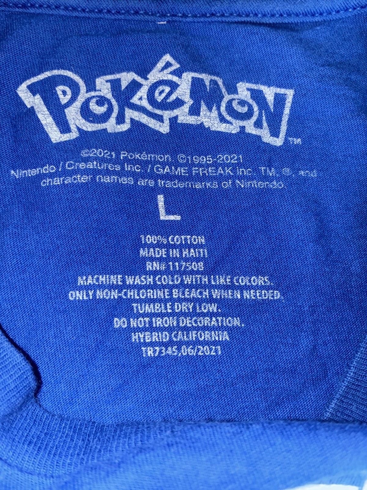 Pokémon All My Friends Are Pokémon Blue Graphic Tee Pikachu Cotton L