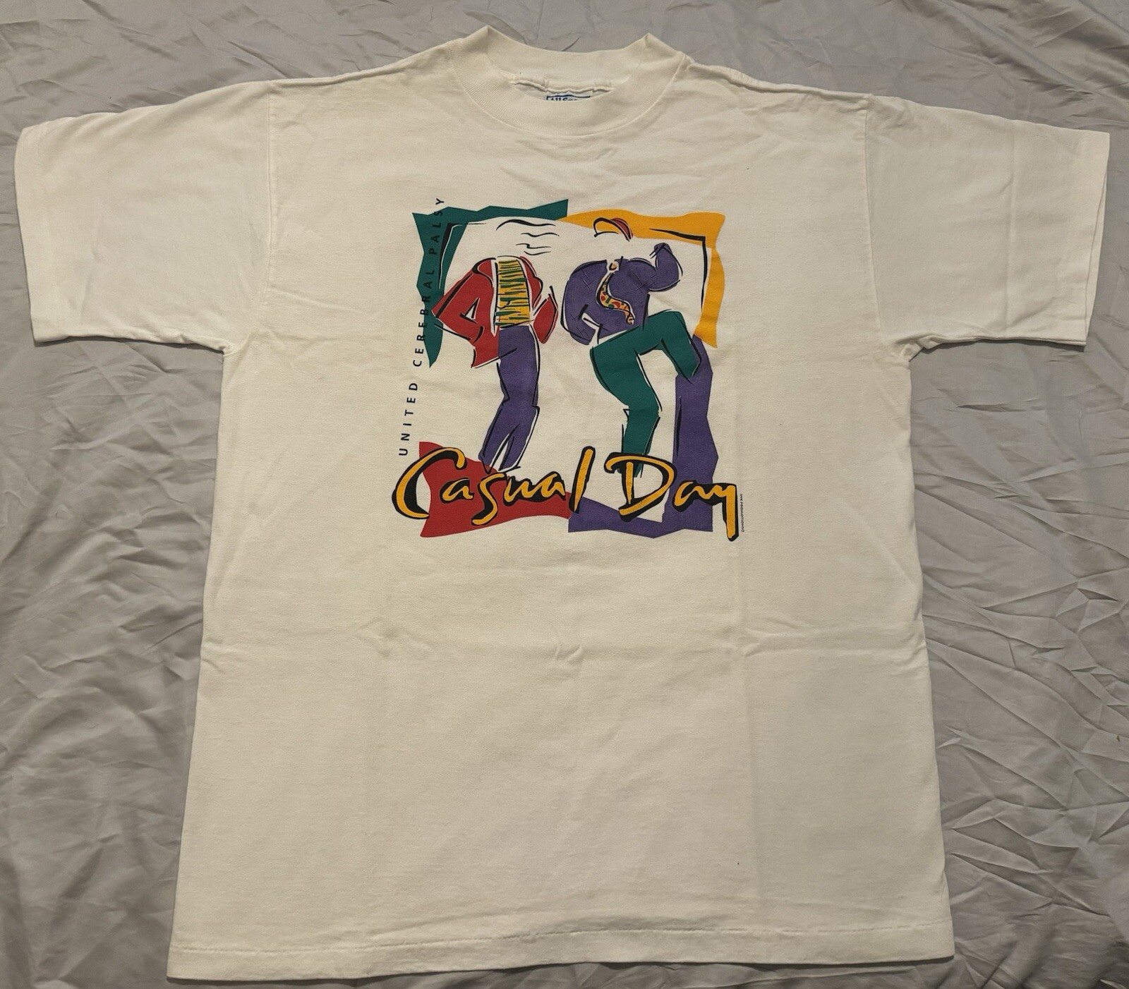 Vintage 90s United Cerebral Palsy “Casual Day” L T-Shirt Single Stitch All Sport