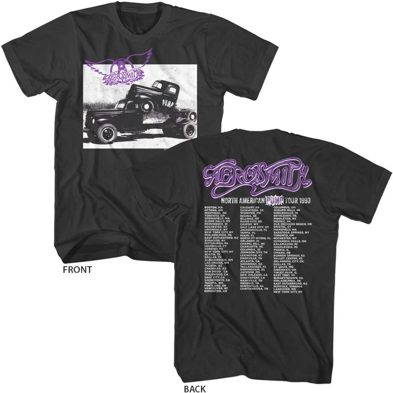 Aerosmith Pump North American Tour 1990 Men’s Unisex Vintage Concert T-shirt