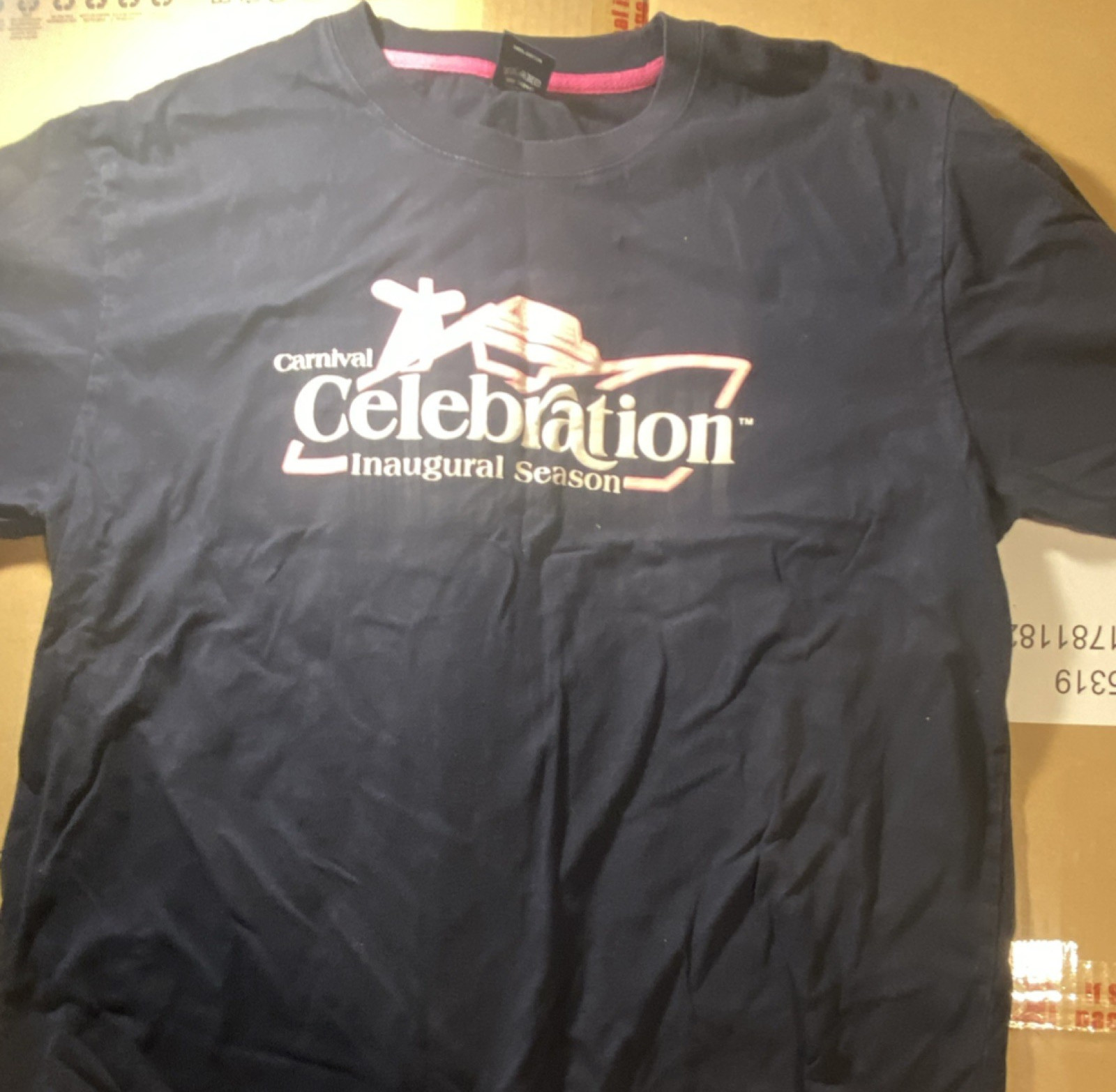 Carnival Celebration Inaugural Season Men’s 3XL Cotton Graphic Navy T-Shirt