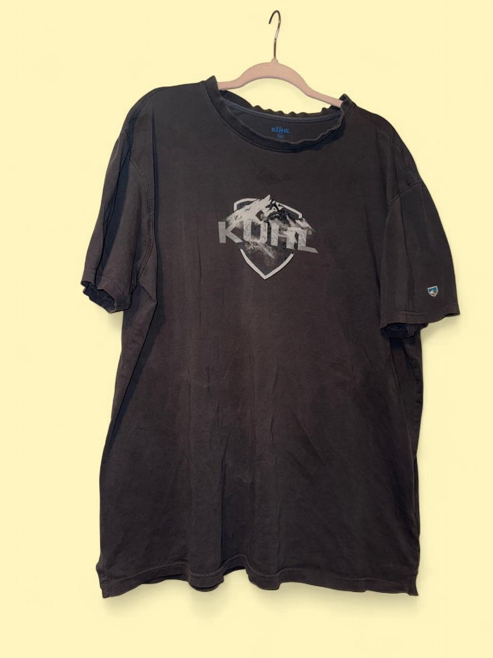 Kuhl XXL Shirt Men Gray Wildfibre Organic Cotton Mountain Logo Graphic Tee