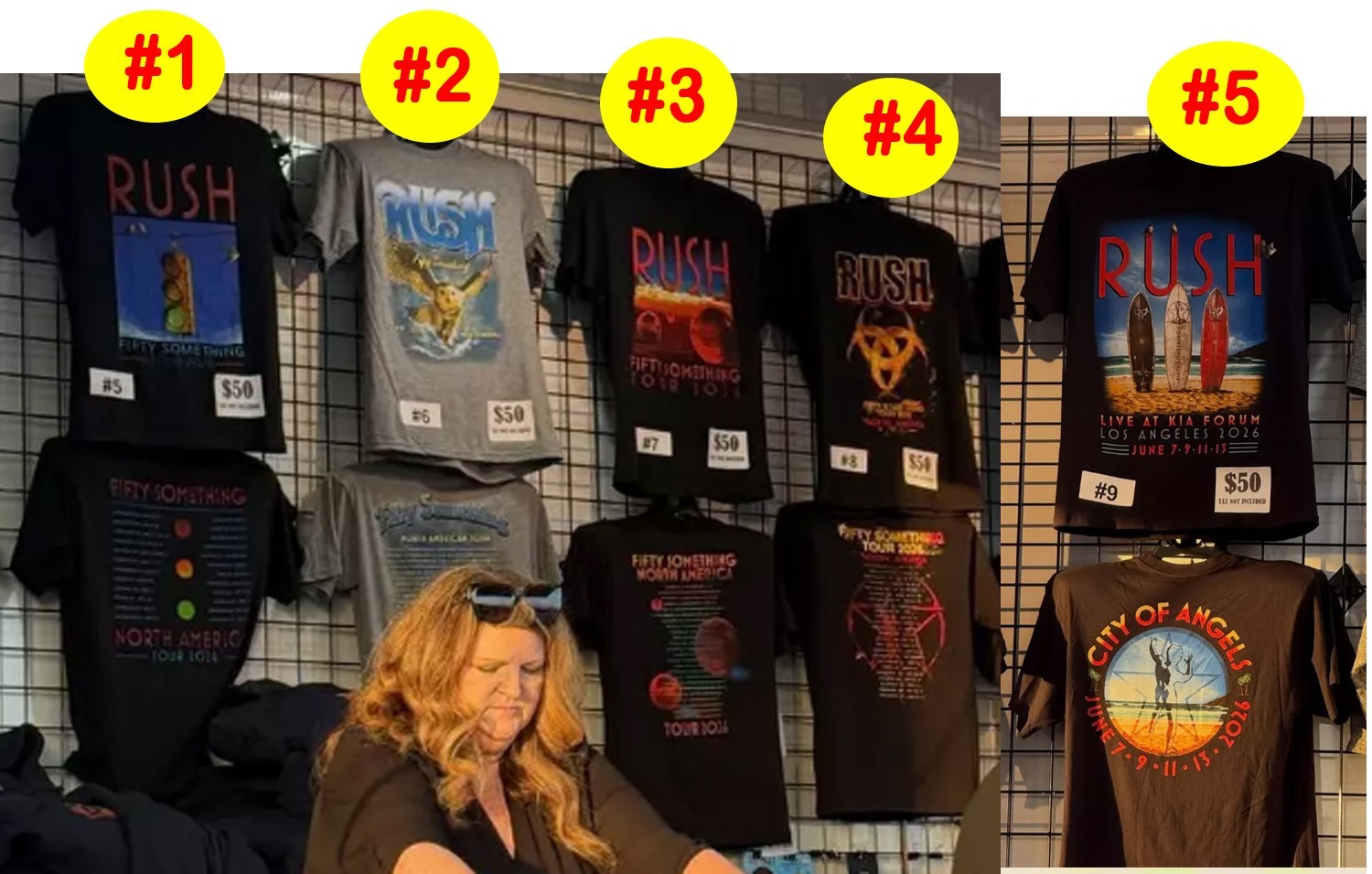 NEW Rush Band T Shirt Fifty Something North American Tour 2026 reprint
